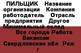 ПИЛЬЩИК › Название организации ­ Компания-работодатель › Отрасль предприятия ­ Другое › Минимальный оклад ­ 35 000 - Все города Работа » Вакансии   . Свердловская обл.,Реж г.